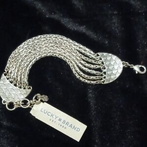 Lucky Brand Multi-Chain Silver Bracelet